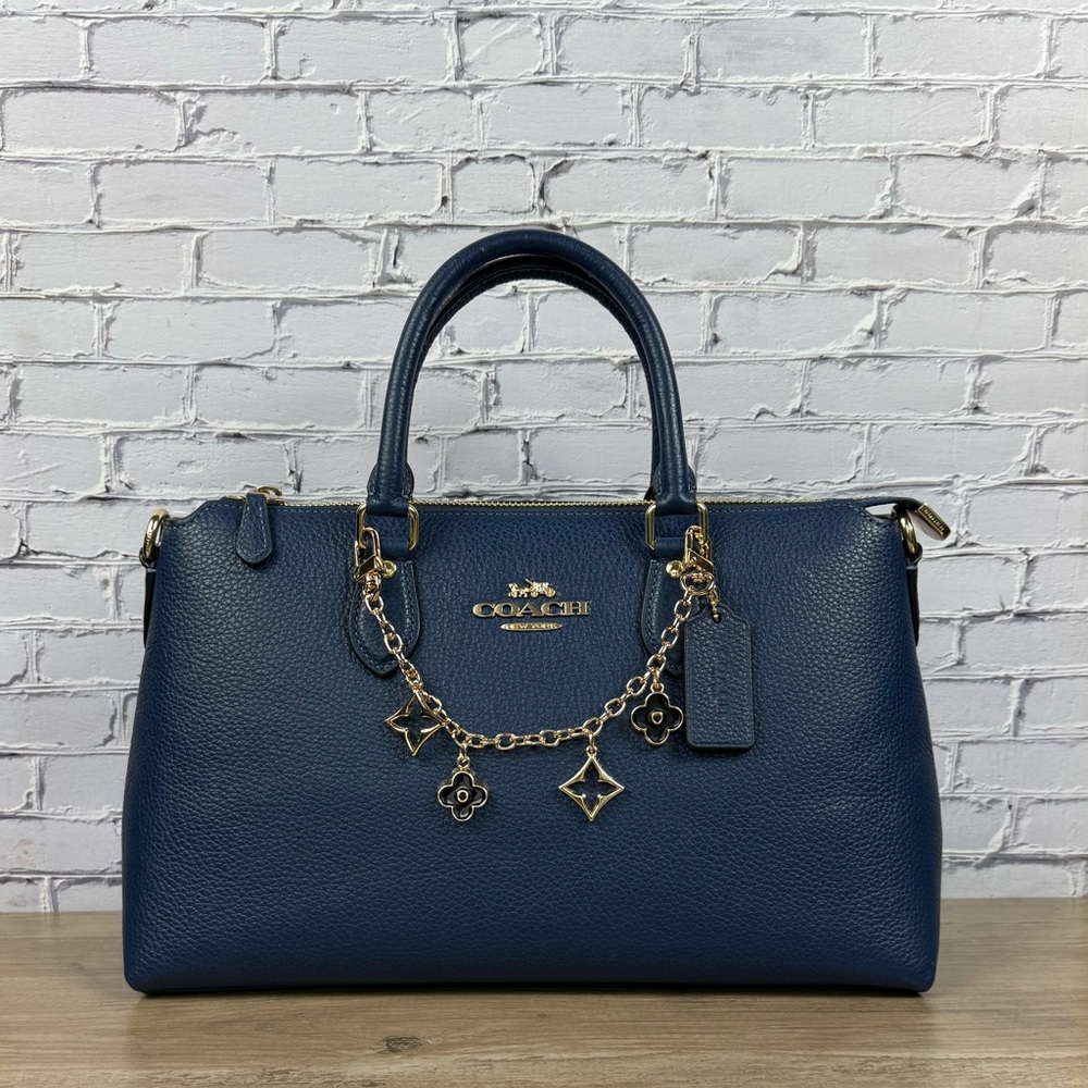 Coach Georgia Satchel Bag Deep blue free unbranded chain CR156 price is firm - Picture 3 of 16